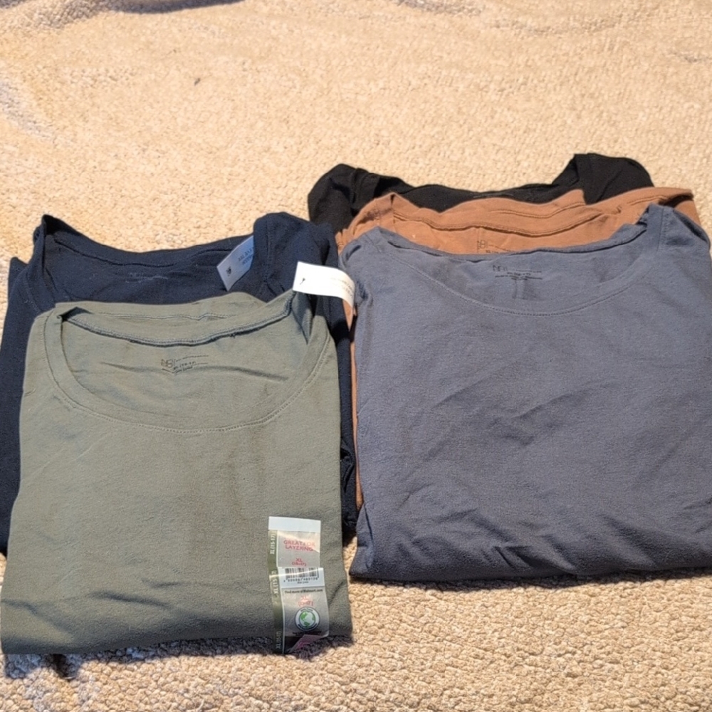 Basic Essentials T-Shirt Bundle - Black, Gray, Brown